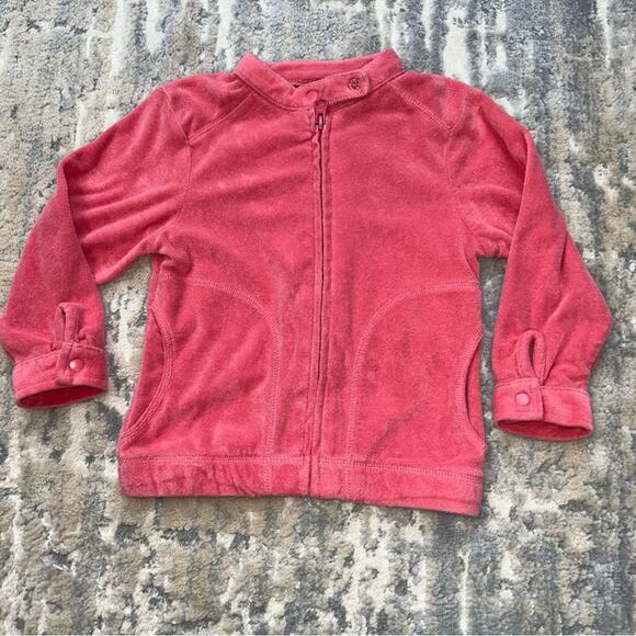 Y2K Baby Gap Terry Cloth Pink Zip Jacket 3 Toddler 2004 - Picture 1 of 9